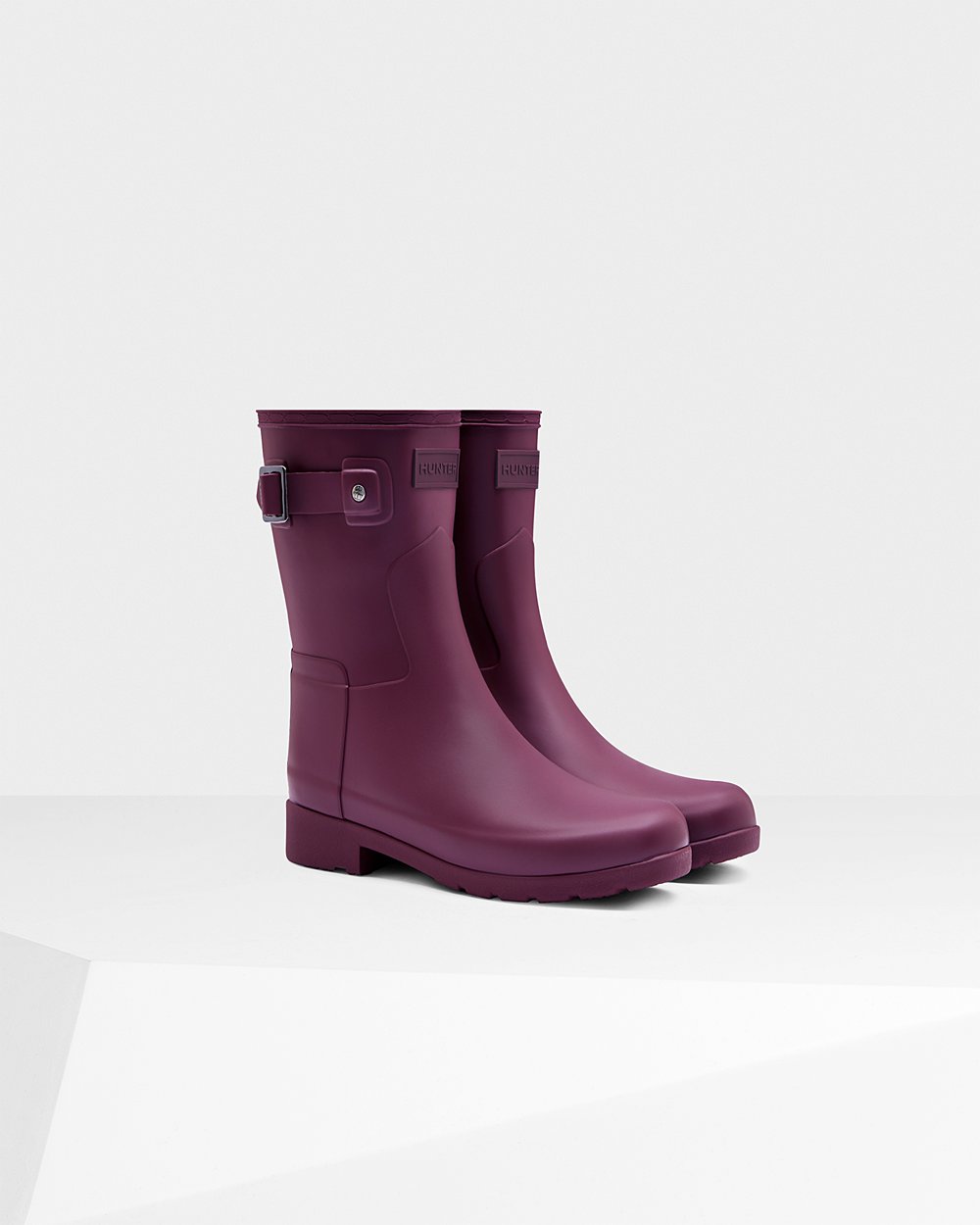 Galochas Curtas Hunter Feminina Roxo - Refined Slim Fit - 87XSKFLUV